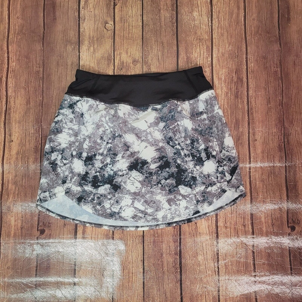 Zelos Womens Skort Gray XS Inside Small Pockets Pull On Elastic Waist
